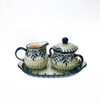 Zucker- und Milch-Set mit Tablett
